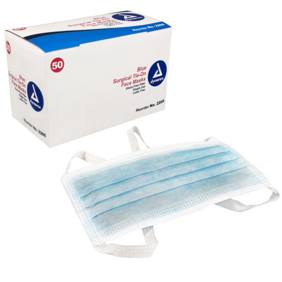 Surgical Face Mask with Ties, Blue (6 x 50pc)
