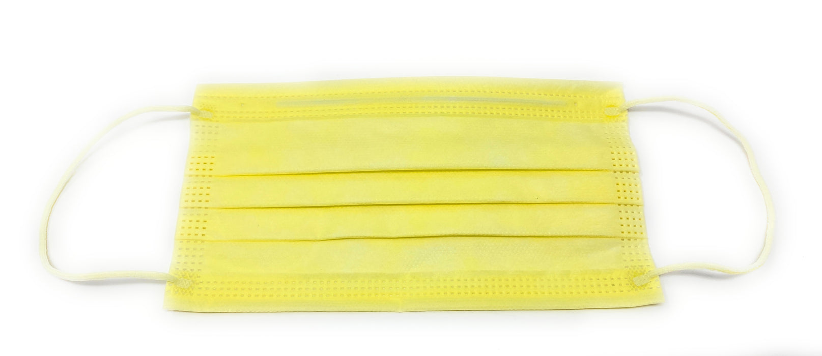 GO COLORS! Disposable 4 Layer Face Mask with 98% filtration, Yellow - Box of 50