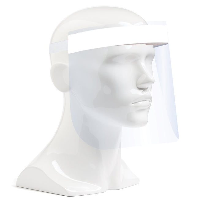 Face Shields with Protective Clear Film, Elastic Band and Comfort Sponge. (Pack of 10)